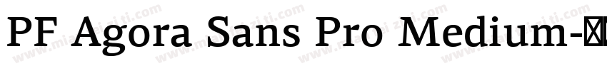 PF Agora Sans Pro Medium字体转换